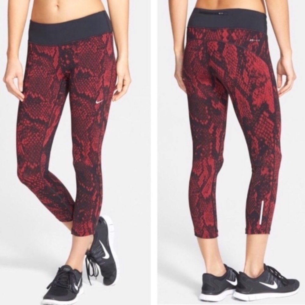Nike Epic Lux Snake Print Capri Leggings Tights Small